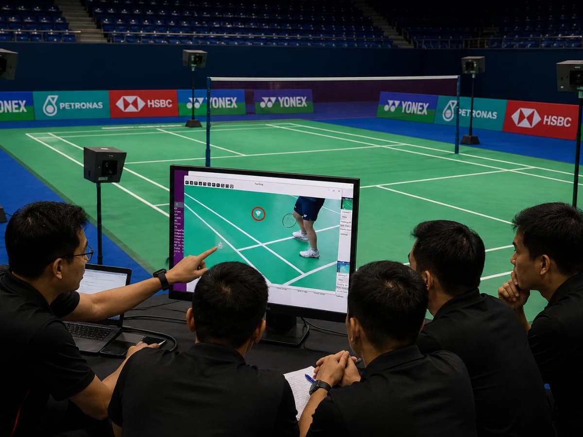 AI-powered vision engine analysing match footage